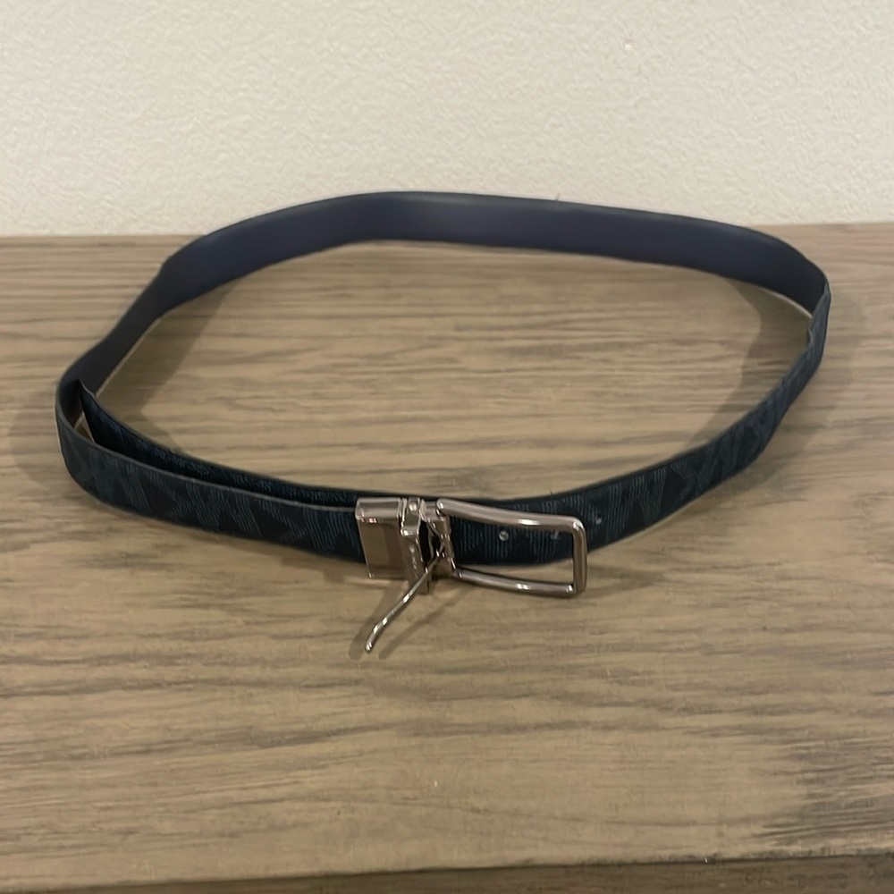 Michael Kors reversible blue belt 48 inches from buckle to end -  like new